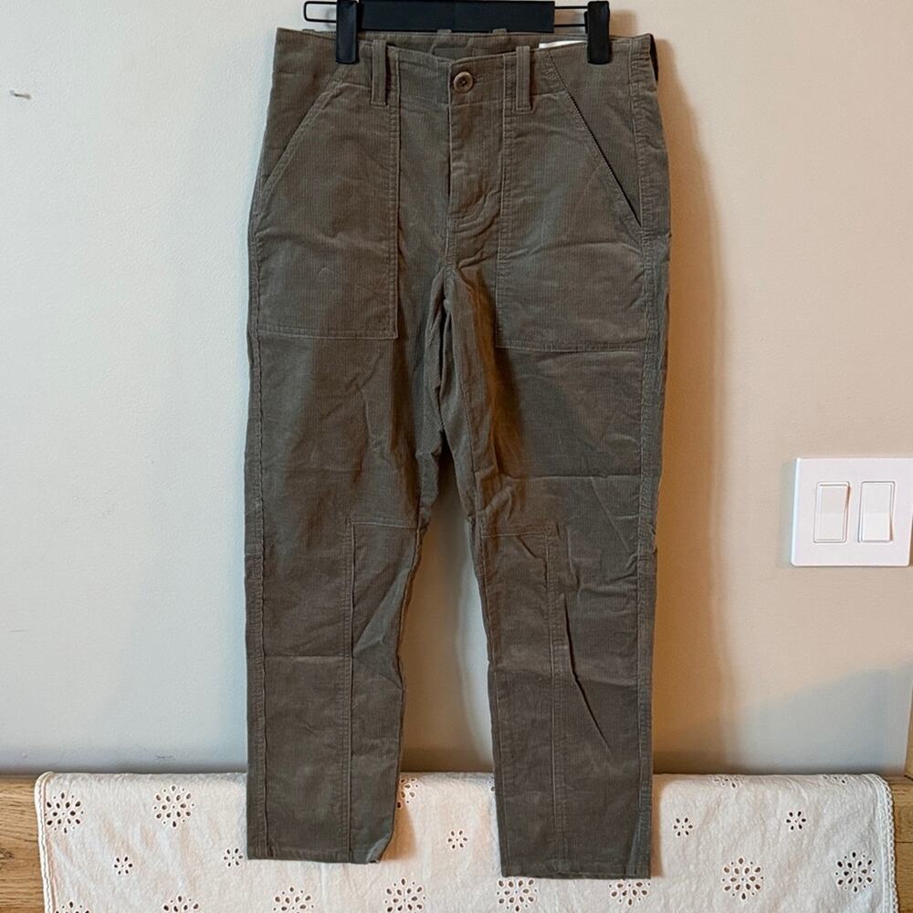 BANANA REPUBLIC Corduroy Olive Green Utility Pants Size 2